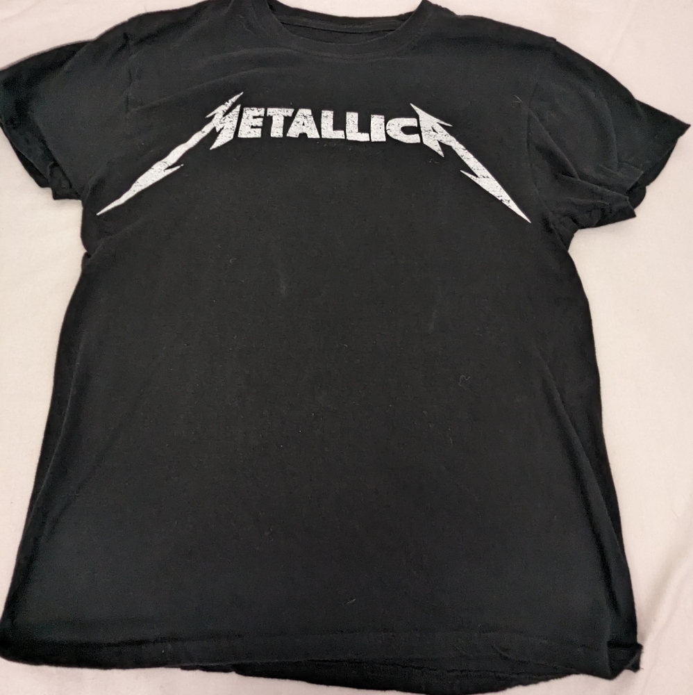 Metallica Band Logo Black Tee Small